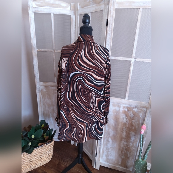 SHEIN Multicolor Sheer Striped Blouse - Picture 5 of 7